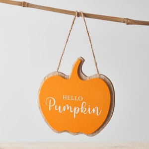Hello Pumpkin Hanging Sign