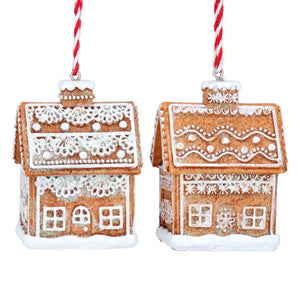 Gisela Graham Gingerbread House Hanging Christmas Tree Decoration - 6cm