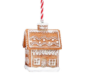 Gisela Graham Gingerbread House Hanging Christmas Tree Decoration - 6cm