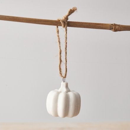 Small Ceramic Hanging Pumpkin Decoration