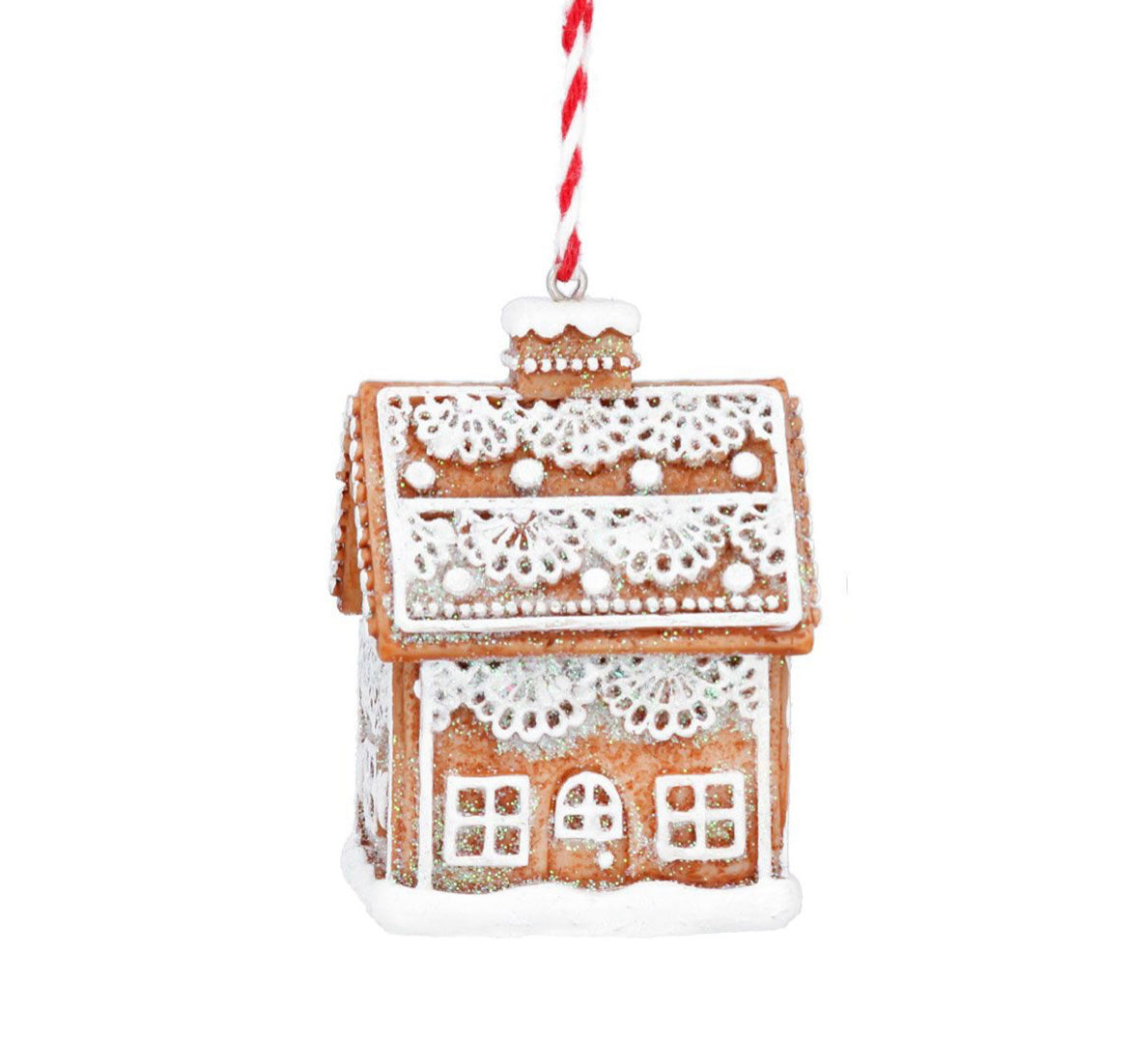 Gisela Graham Gingerbread House Hanging Christmas Tree Decoration - 6cm