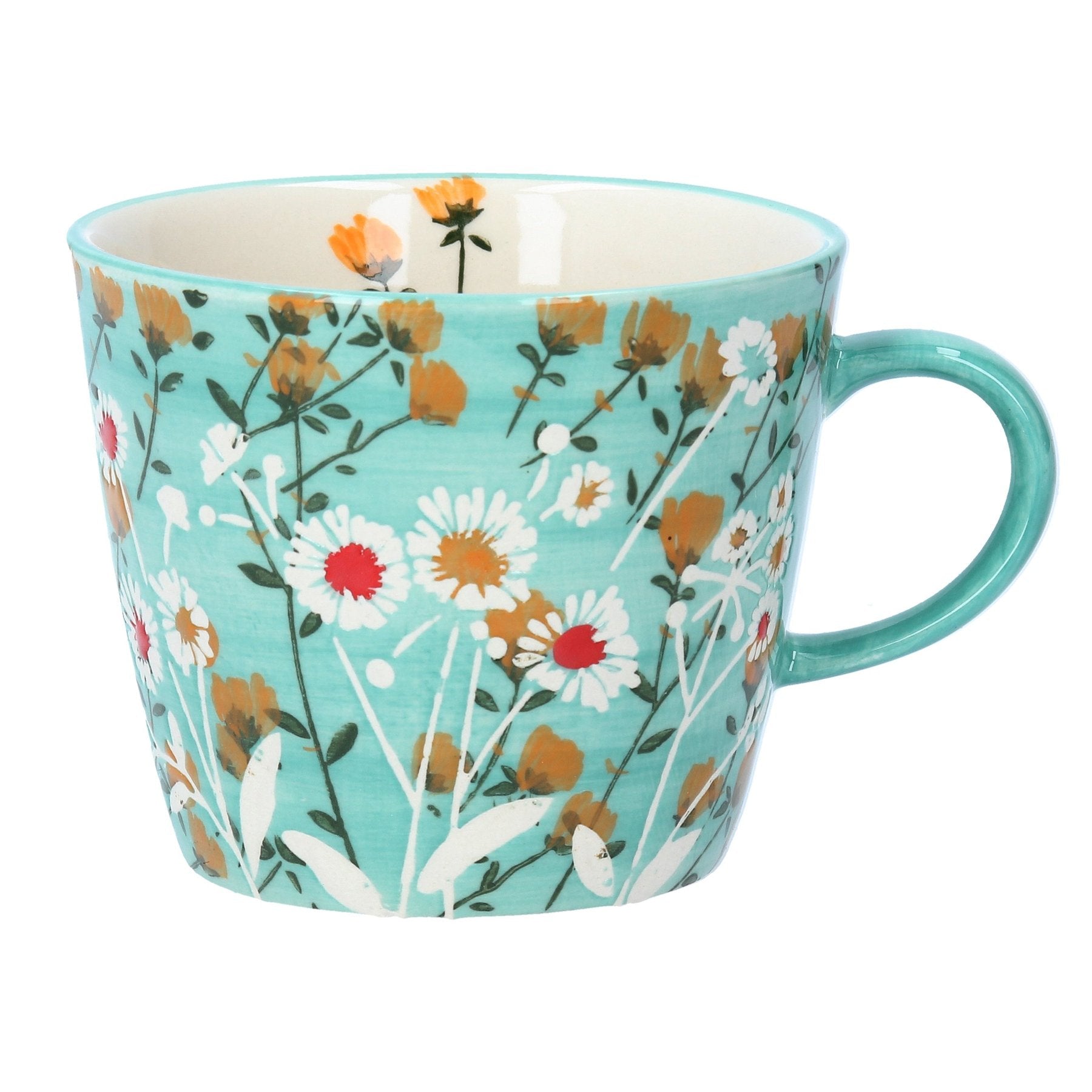 Gisela Graham Blue wild daisy ceramic mug