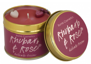 Rhubarb & Rose Tinned Candle