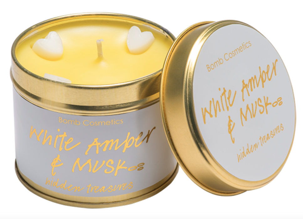 White Amber & Musk Tinned Candle
