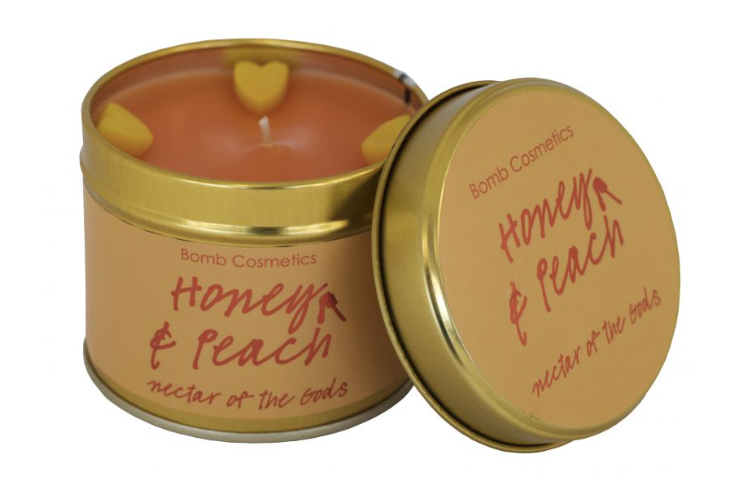 Honey & Peach Tinned Candle