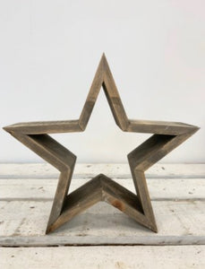 Rustic Free Standing Wooden Star