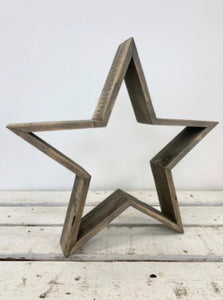 Rustic Large Free Standing Wooden Star