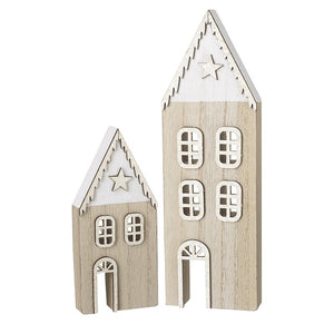 Grey Wooden Christmas House